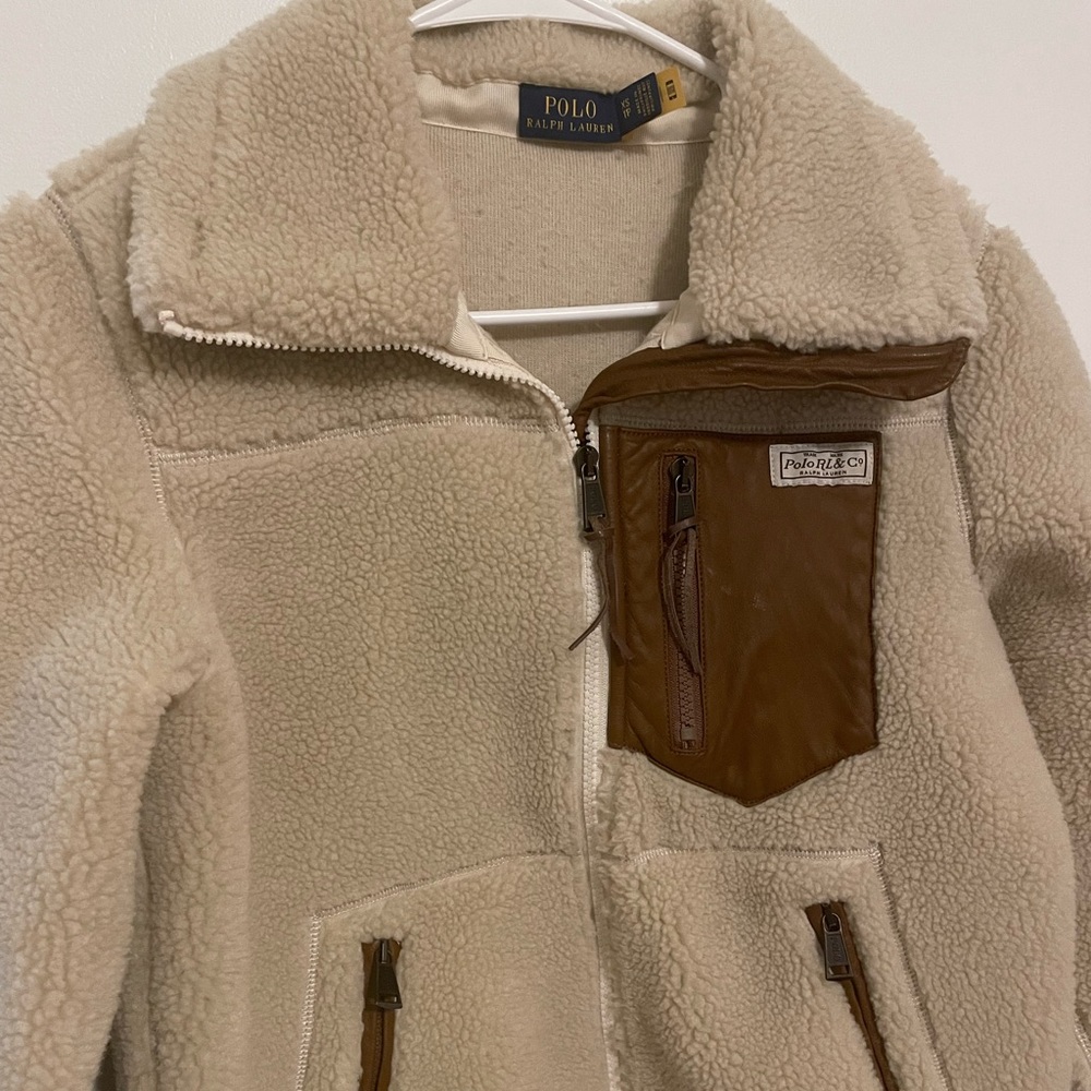 Vintage Ralph Lauren Sherpa/leather jacket
